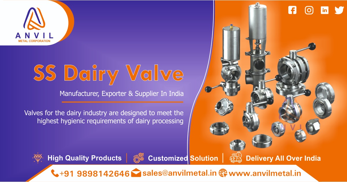 SS Dairy Valve Manufacturer, Exporters & Suppliers in India