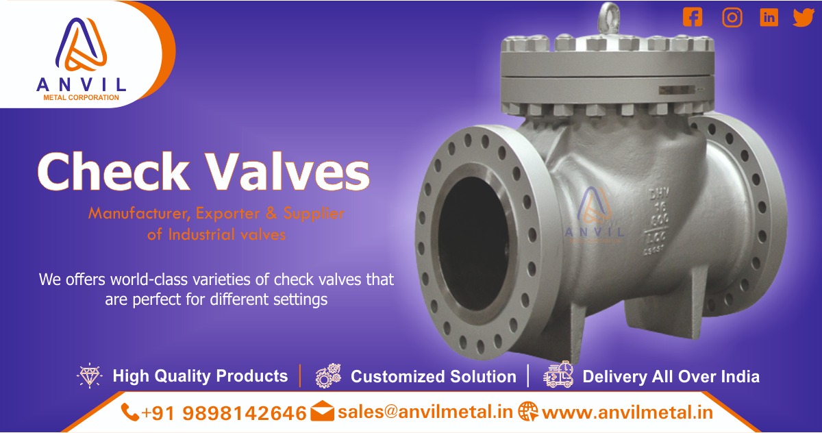 Check Valve Manufacturers, Exporters & Suppliers in India