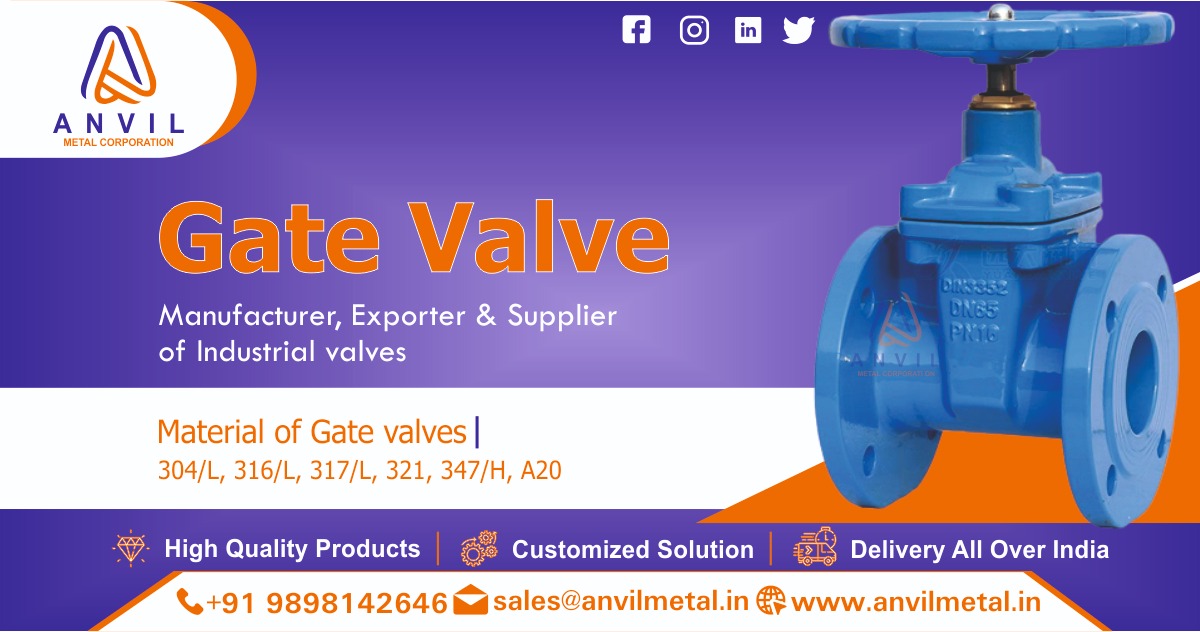 Gate Valve Manufacturer, Exporters & Supplier in India