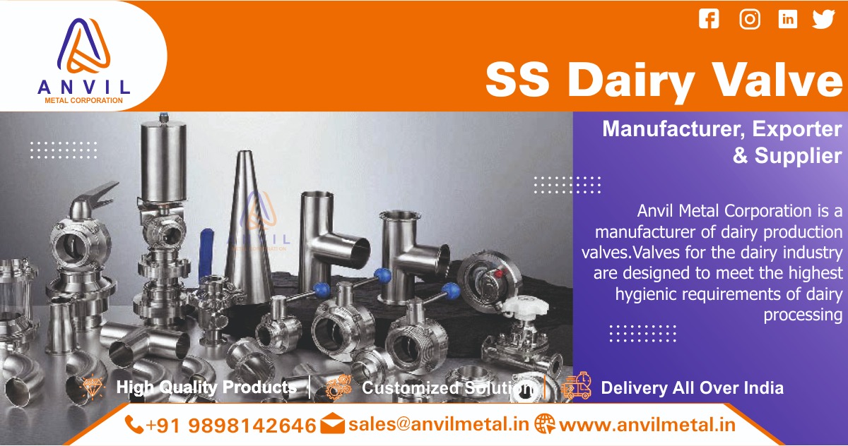 SS Dairy Valves Manufacturer in India
