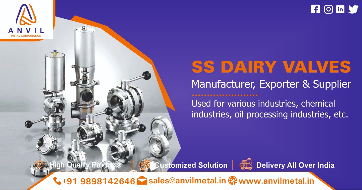 SS Dairy Valves Supplier in Ahmedabad, Gujarat, India