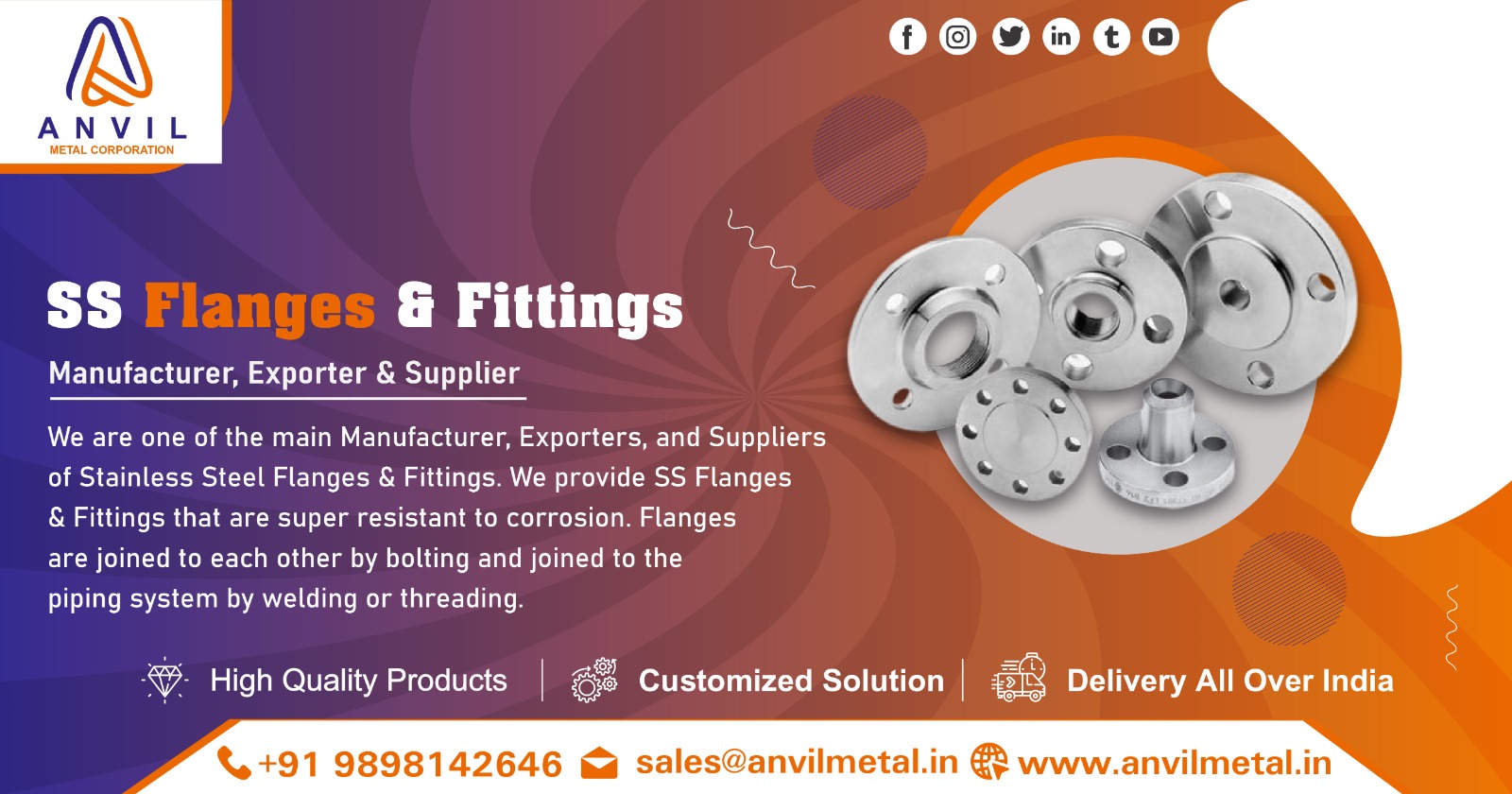 Supplier of SS Flanges & Fittings in India