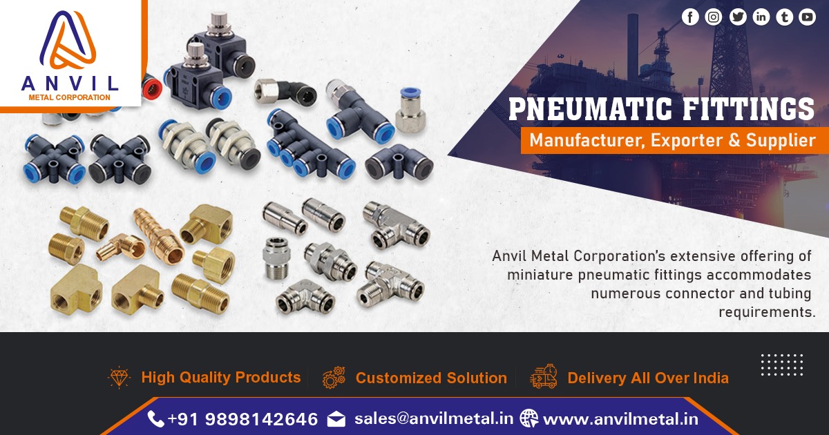 Pneumatic Fittings Supplier in India Anvil Metal