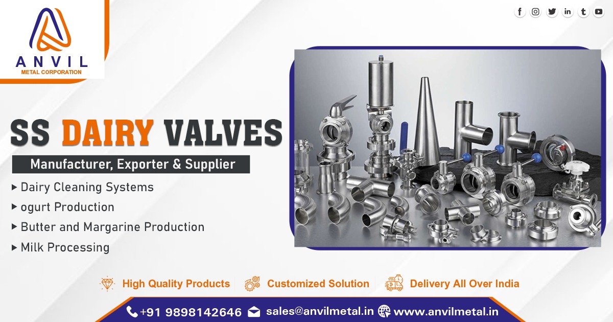 Supplier of SS Dairy Valves and Fittings in Gujarat