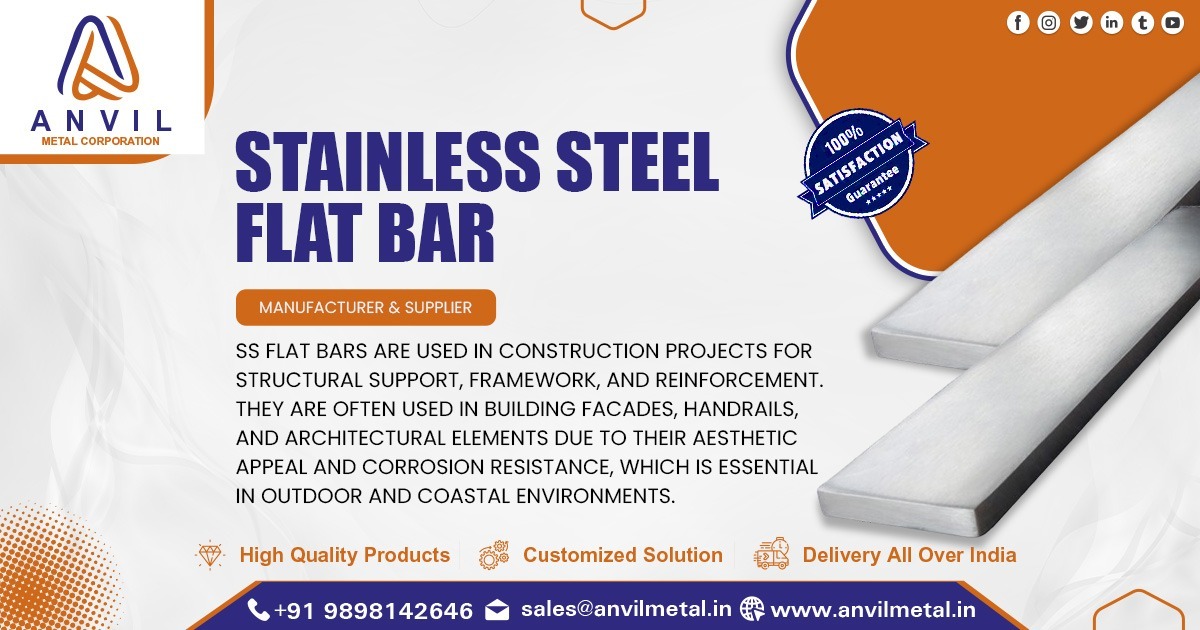 Supplier of SS Flats Bar in Rajasthan