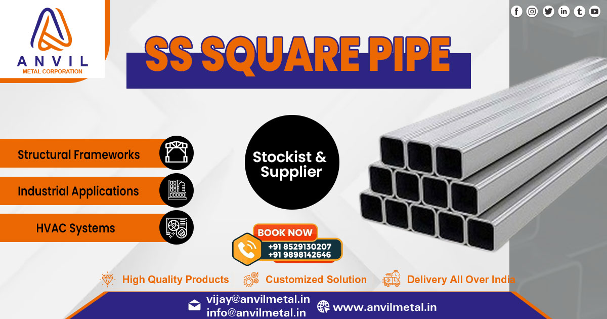 Stainless Steel Square Pipe in Madhya Pradesh